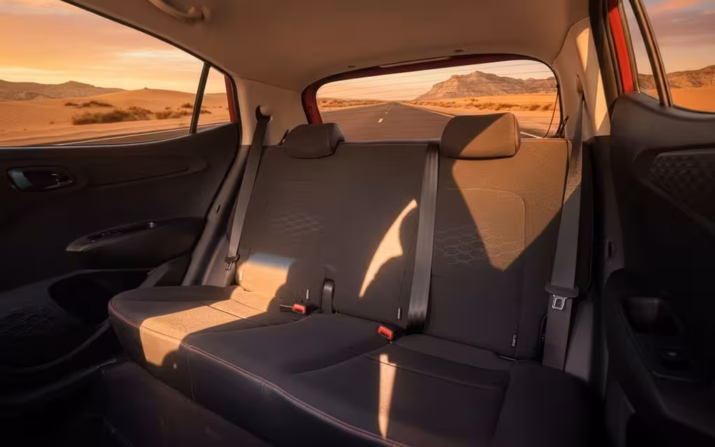 Hyundai GrandI10 2023 leather seats and cabin – rental in Dubai