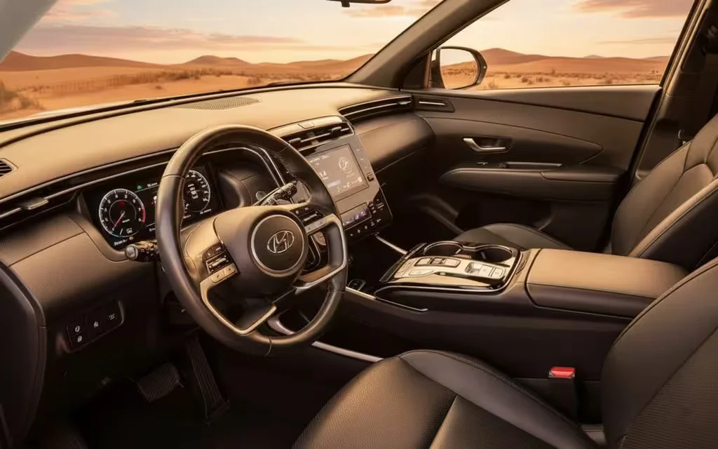 Hyundai Tucson 2022 dashboard and infotainment
