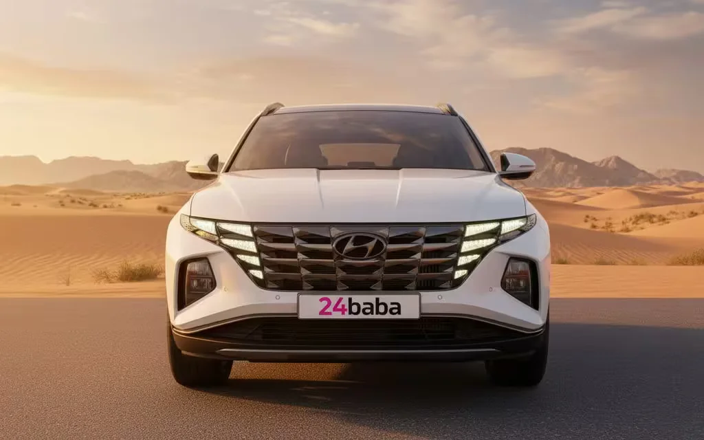 Hyundai Tucson 2022 White front view with headlights