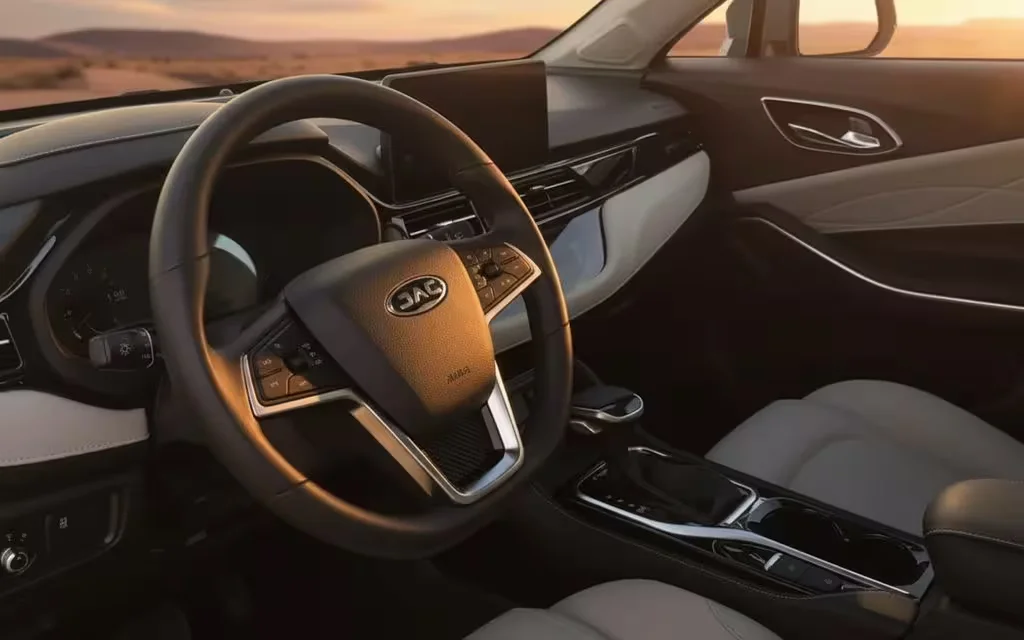 Jac Js4 2023 dashboard and infotainment – rental in Dubai