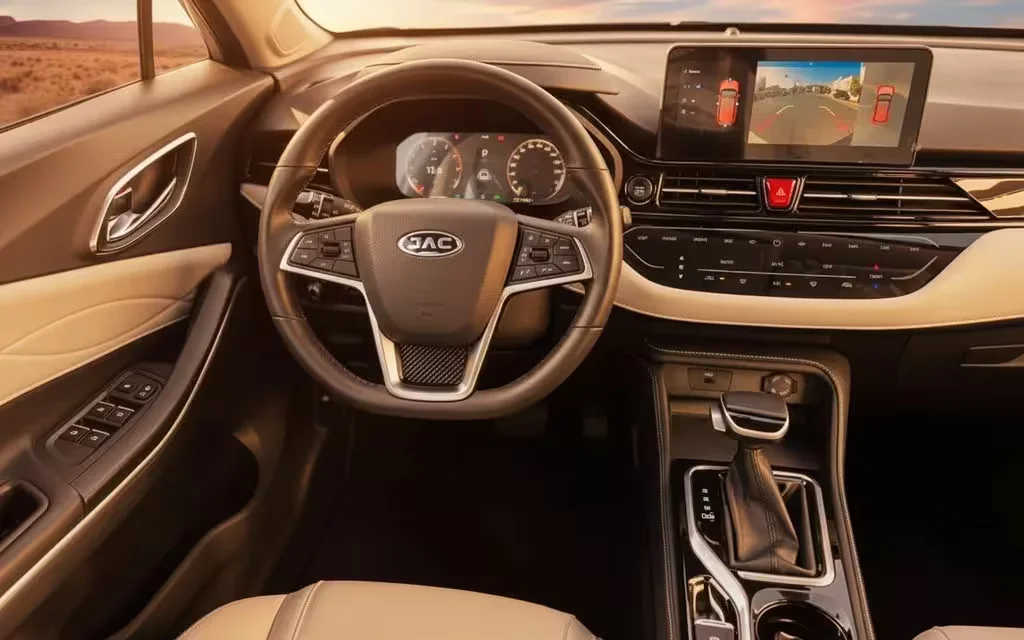 Jac Js4 2025 dashboard and infotainment – rental in Dubai