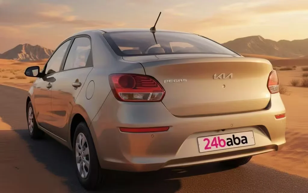 Kia Pegas 2023 Gold rear view showing taillights