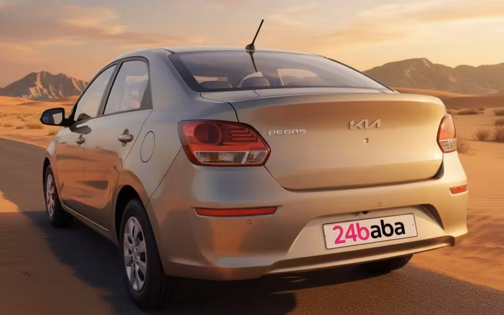 Kia Pegas 2023 Gold rear view showing taillights