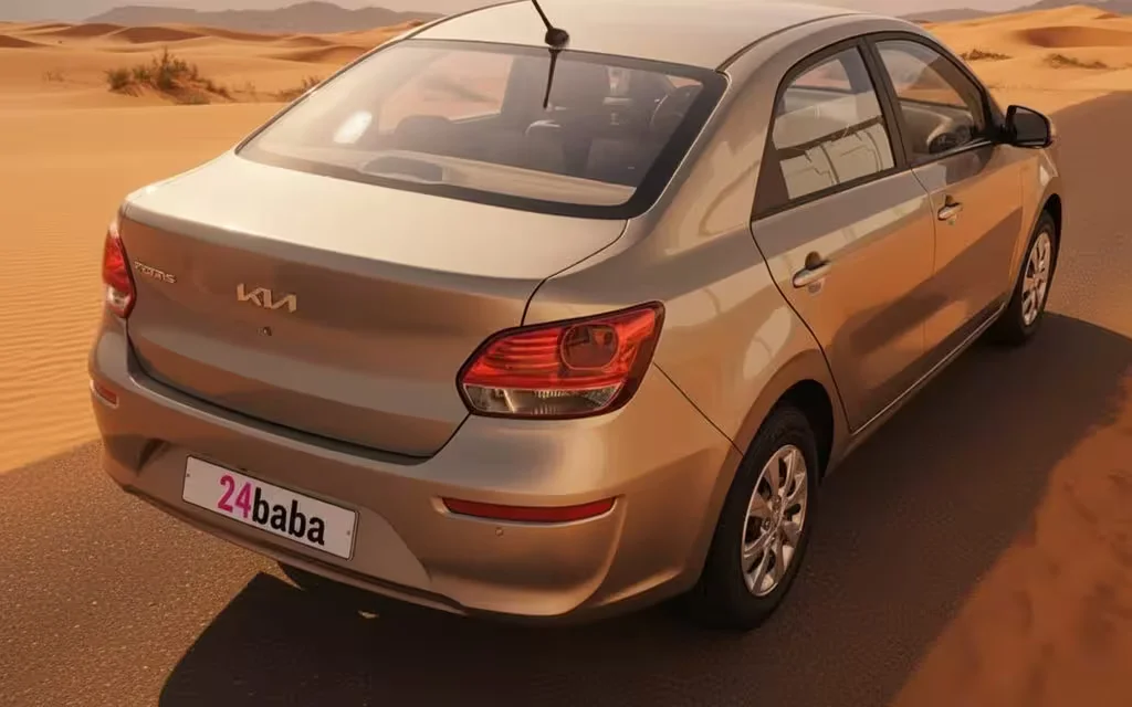 Kia Pegas 2023 Gold rear view showing taillights