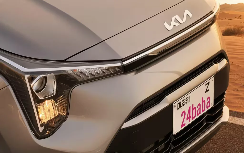 Kia Picanto 2024 model badge close up