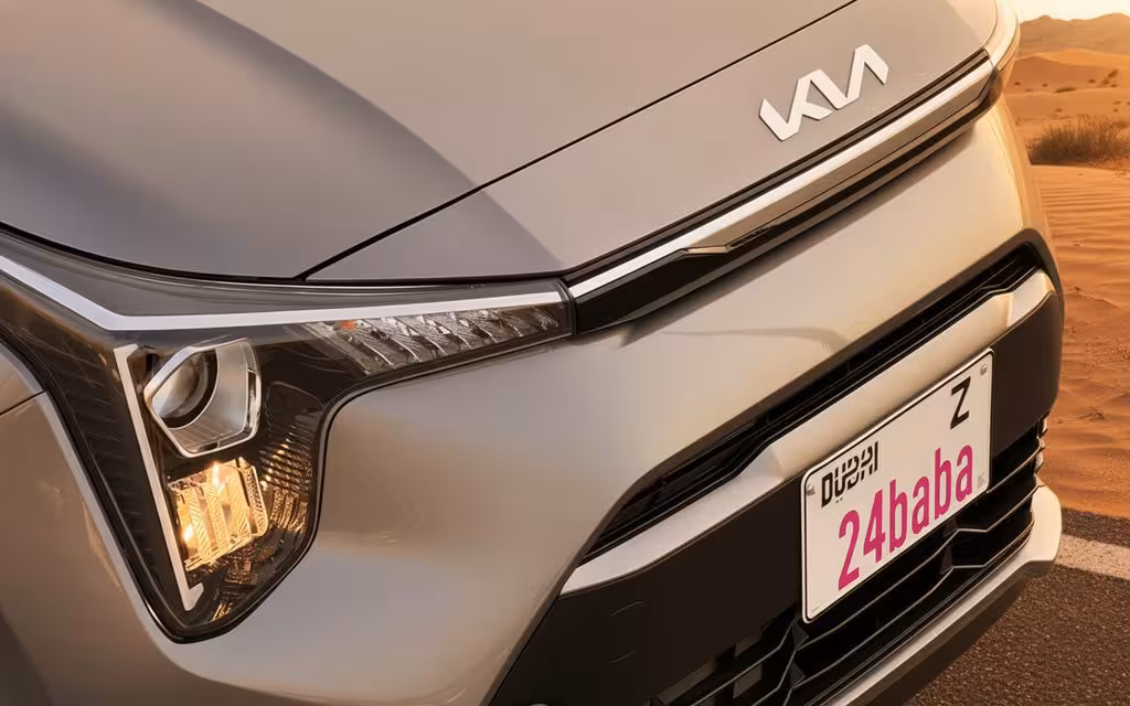 Kia Picanto 2024 model badge close up