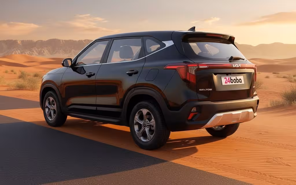 Kia Seltos 2025 Black parked outdoor scene