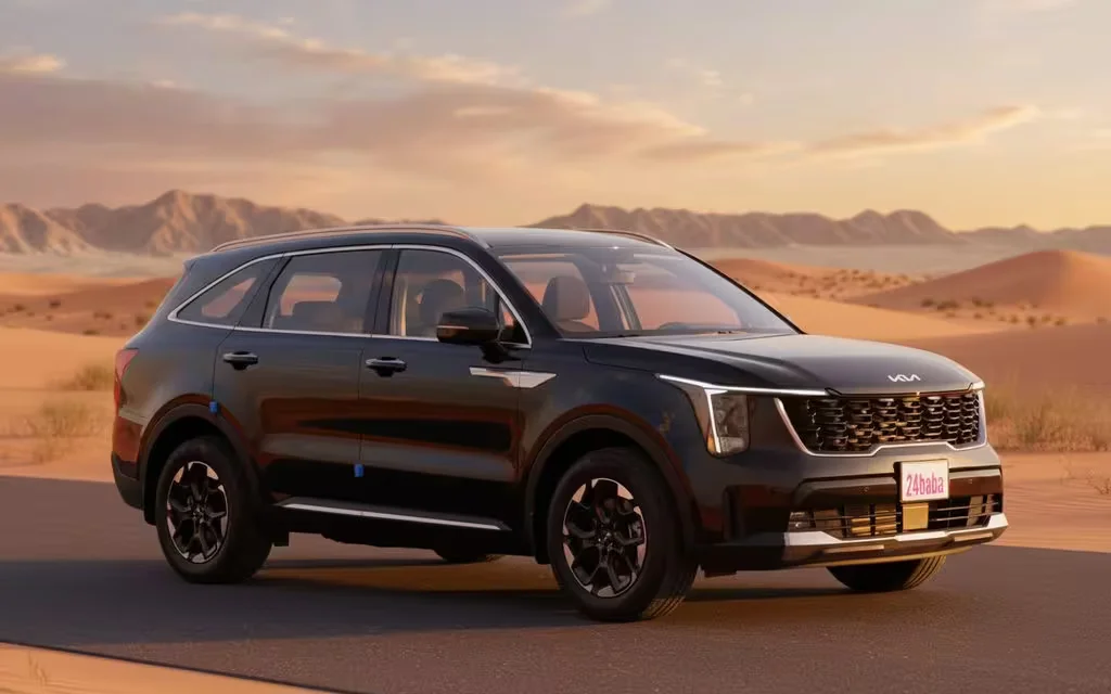 Kia Sorento 2025 Black parked outdoor scene