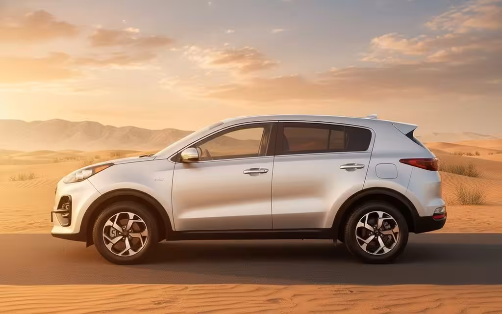 Kia Sportage 2021 Silver side profile