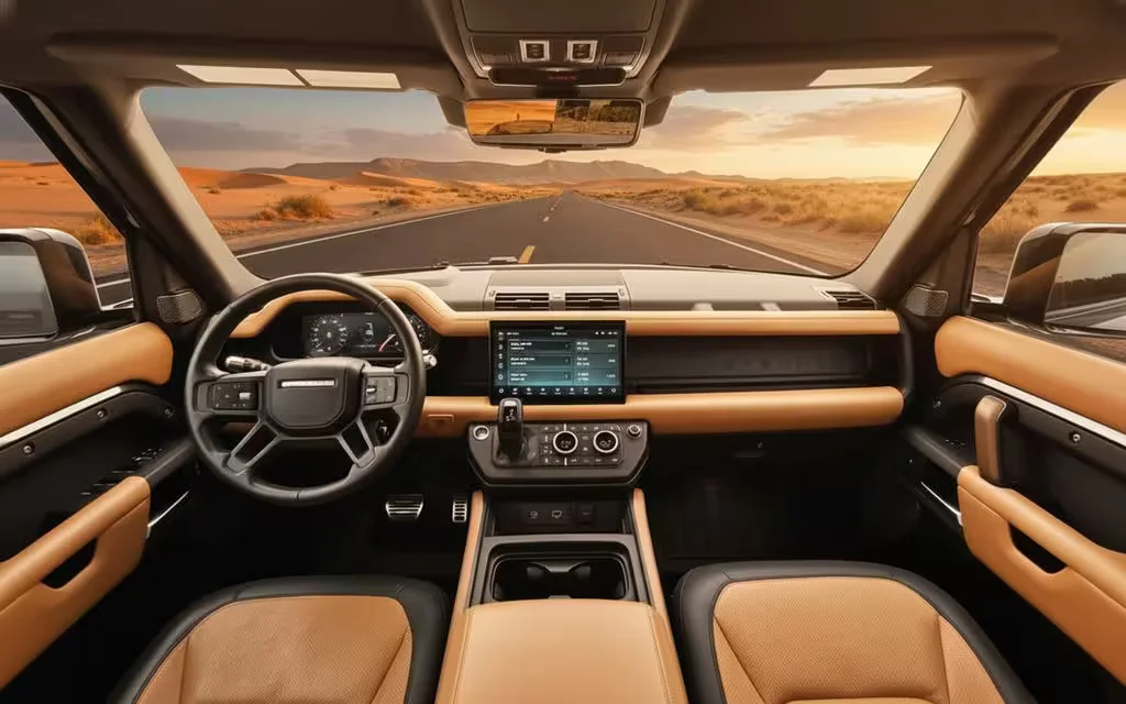 LandRover Defender 2024 interior view showing trim