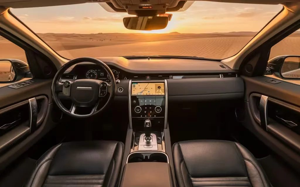 LandRover Discovery 2020 dashboard and infotainment – rental in Dubai