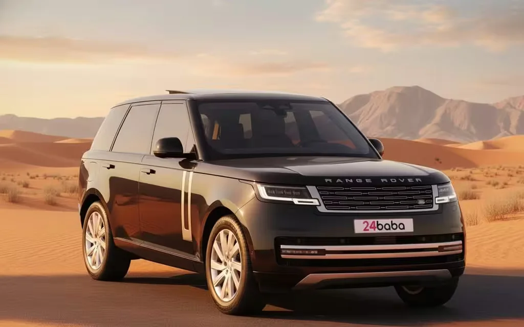 LandRover RangeRover 2023 Black side profile – rental in Dubai