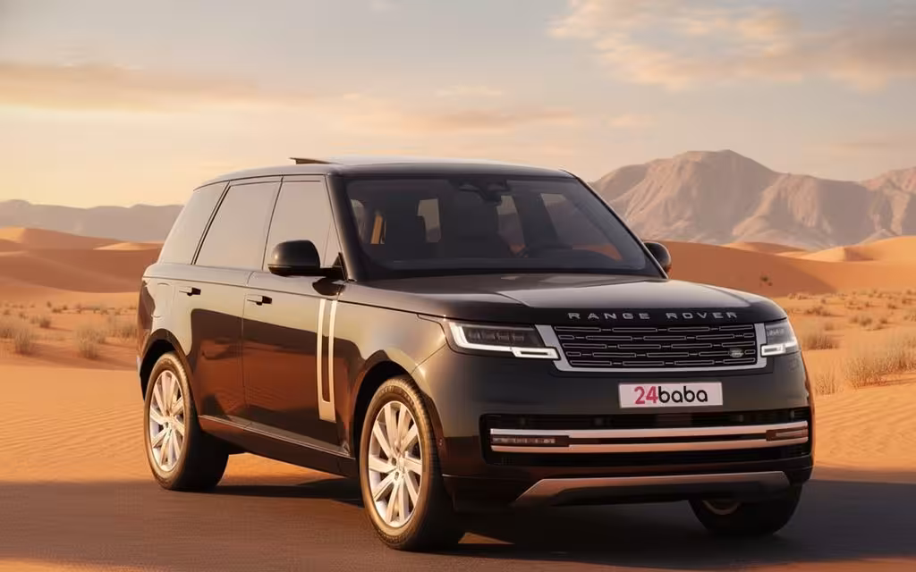LandRover RangeRover 2023 Black side profile – rental in Dubai