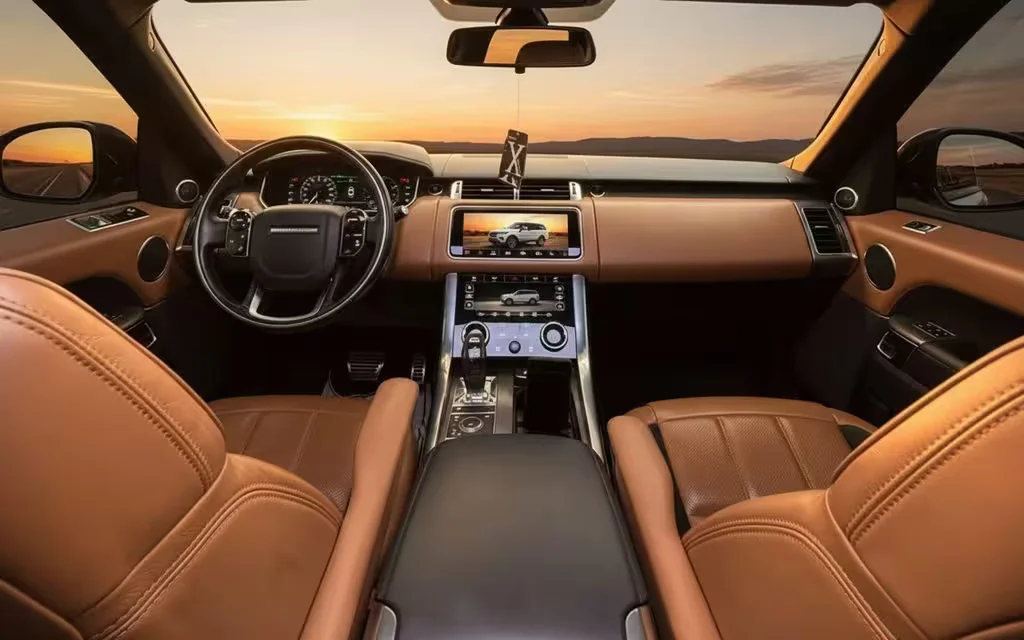 LandRover RangeRoverSport 2022 dashboard and infotainment – rental in Dubai