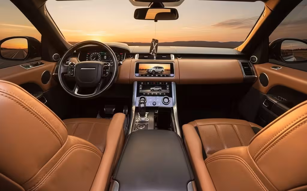 LandRover RangeRoverSport 2022 dashboard and infotainment – rental in Dubai