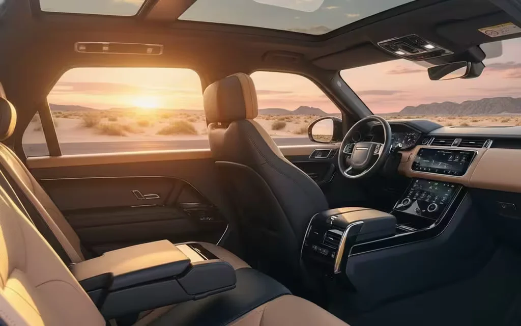 LandRover RangeRoverSport 2024 interior view showing trim – rental in Dubai