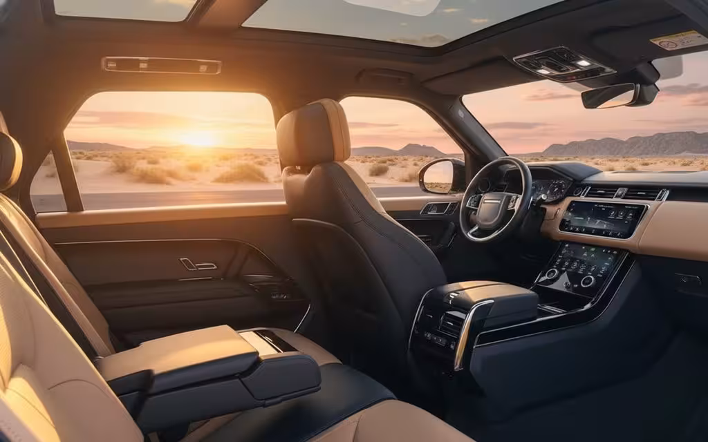 LandRover RangeRoverSport 2024 interior view showing trim – rental in Dubai