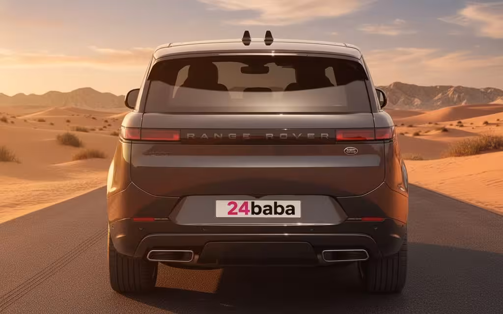 LandRover RangeRoverSport 2025 Grey rear view showing taillights – rental in Dubai