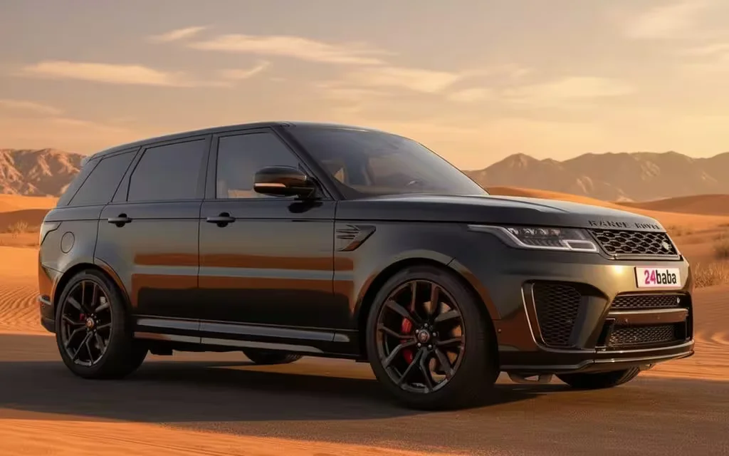 LandRover RangeRoverSvr 2020 Black side profile – rental in Dubai
