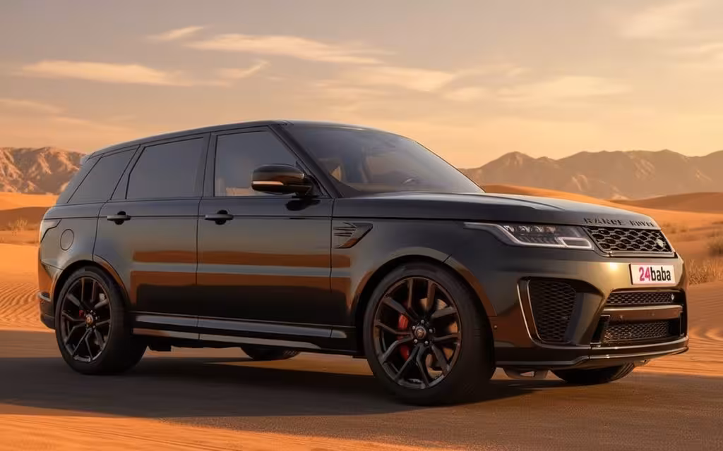 LandRover RangeRoverSvr 2020 Black side profile – rental in Dubai