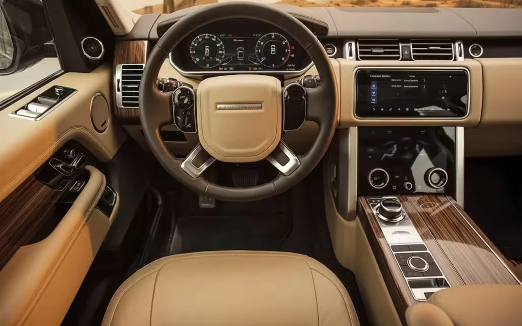 LandRover RangeRoverVelar 2022 interior view showing trim – rental in Dubai