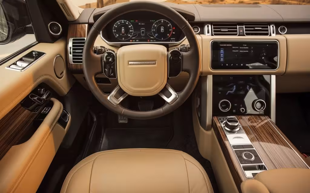 LandRover RangeRoverVelar 2022 interior view showing trim – rental in Dubai