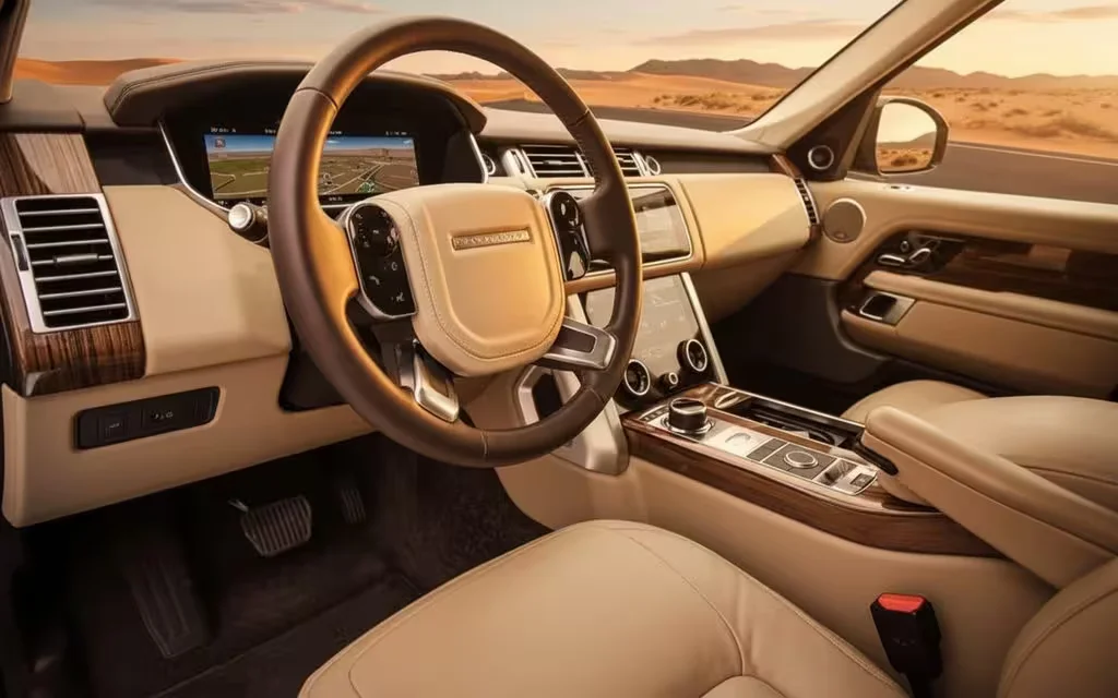 LandRover RangeRoverVelar 2022 interior view showing trim – rental in Dubai