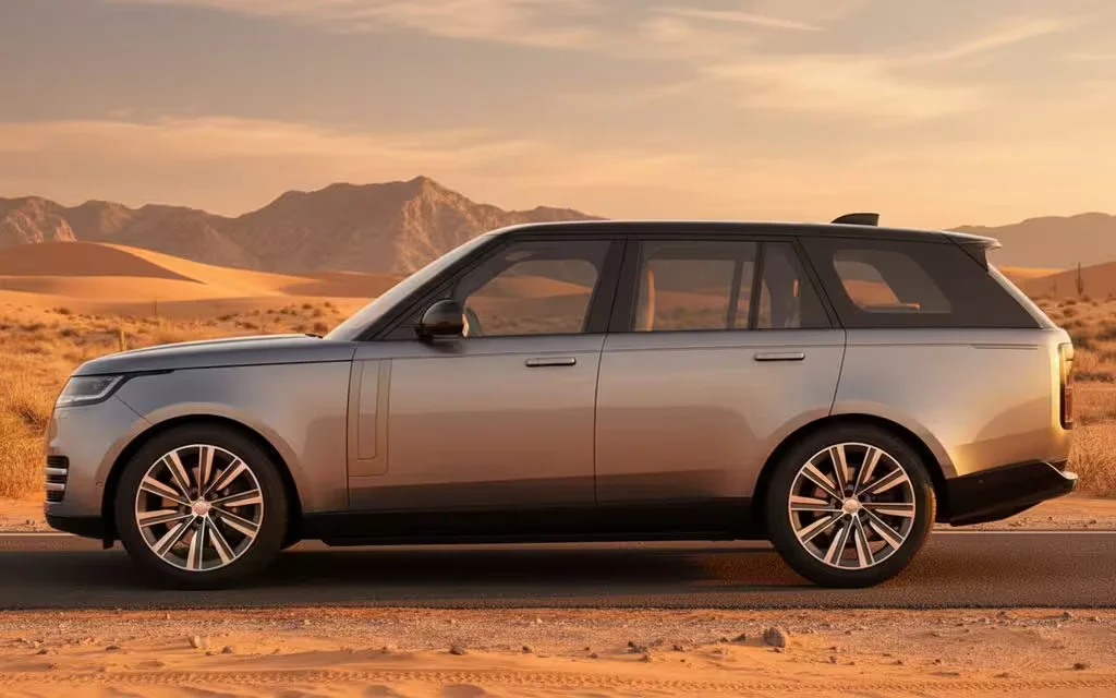 LandRover RangeRoverVogue 2025 Grey side profile – rental in Dubai