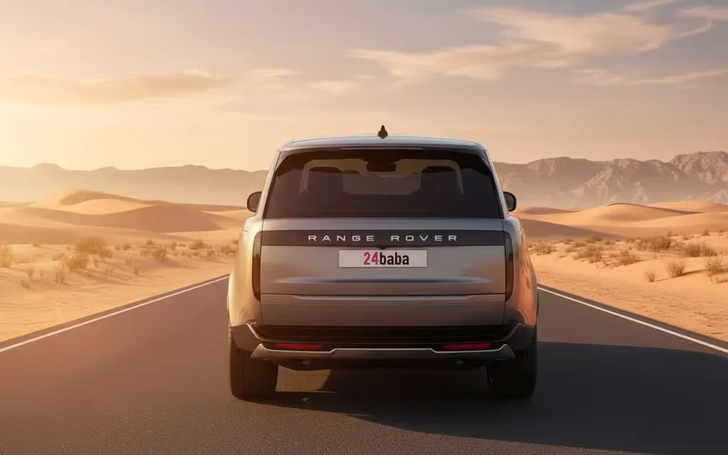 LandRover RangeRoverVogue 2025 Grey rear view showing taillights – rental in Dubai