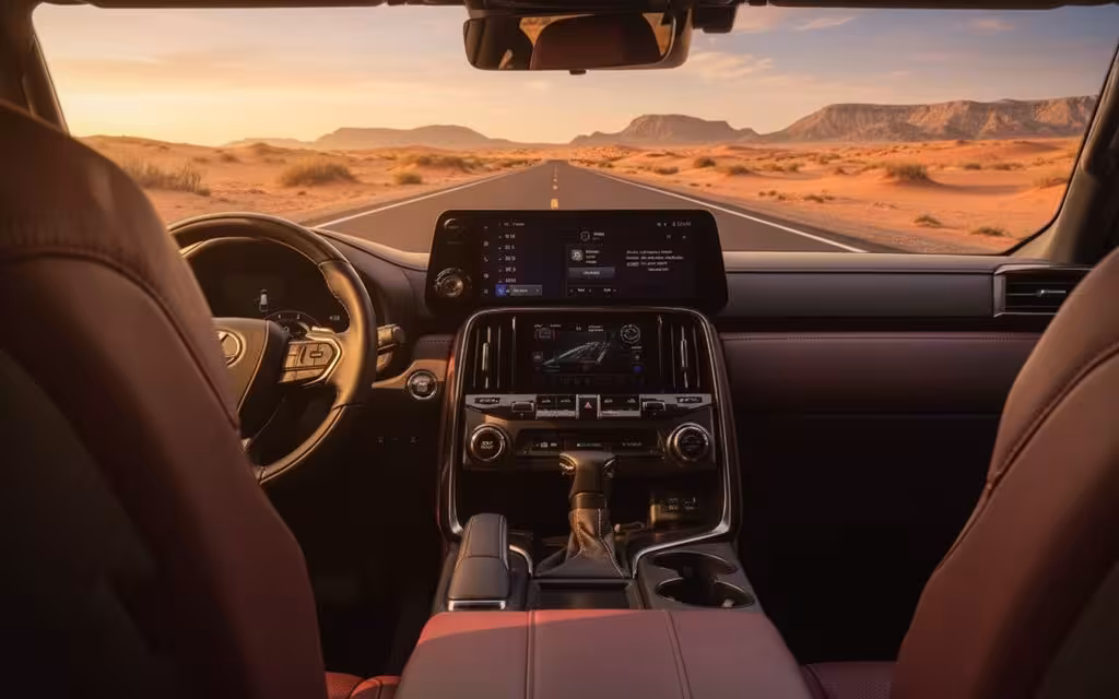 Lexus Lx 2024 dashboard and infotainment – rental in Dubai