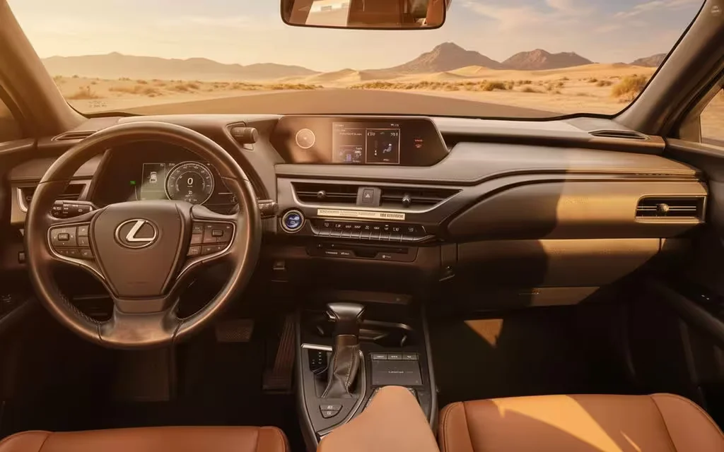 Lexus Ux 2021 dashboard and infotainment – rental in Dubai