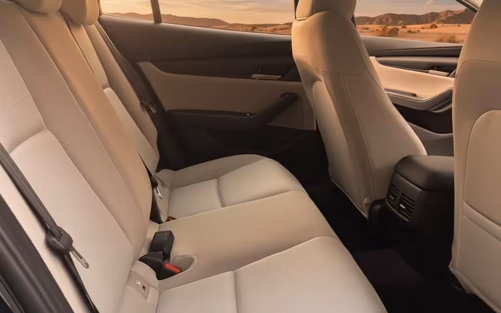 Mazda 3 2025 leather seats and cabin – rental in Dubai