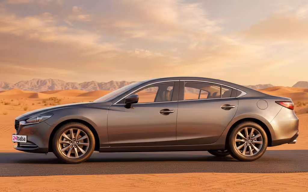 Mazda 6 2023 Grey side profile – rental in Dubai