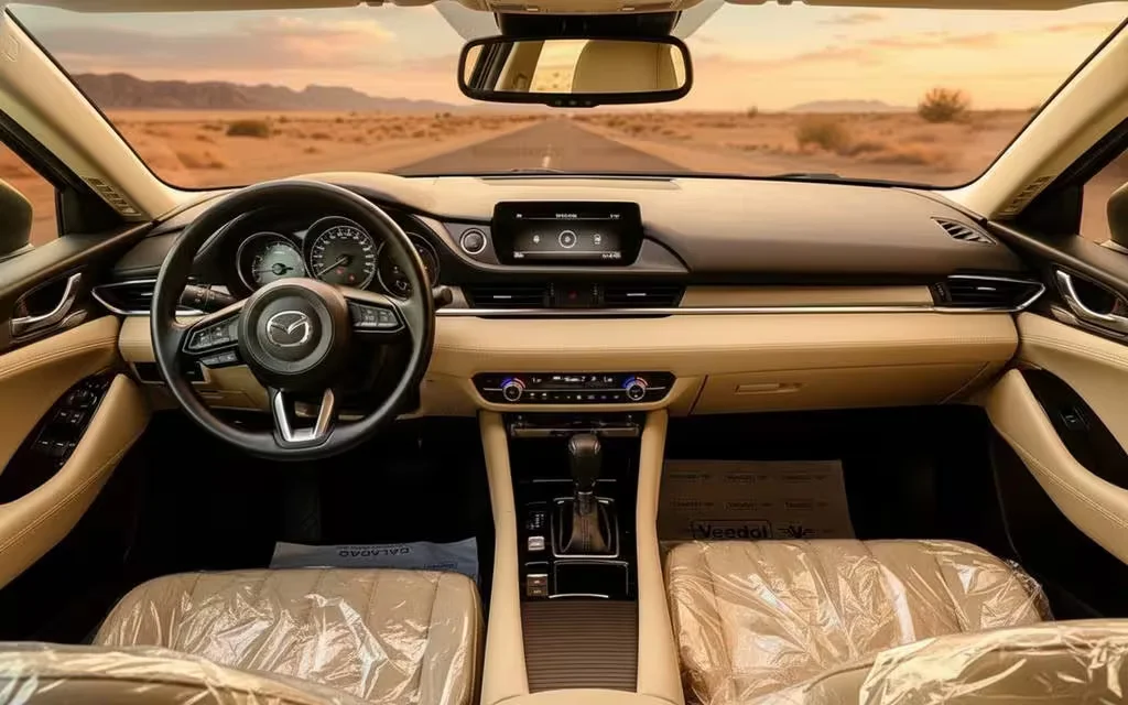 Mazda 6 2023 dashboard and infotainment – rental in Dubai