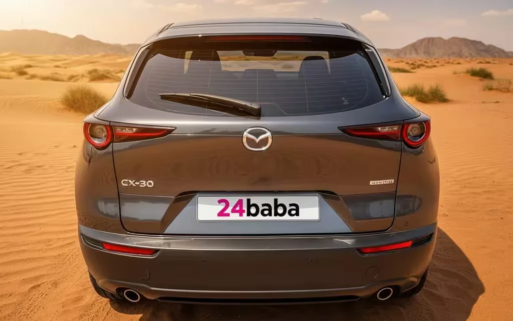 Mazda Cx 30 2025 Grey rear view showing taillights – rental in Dubai