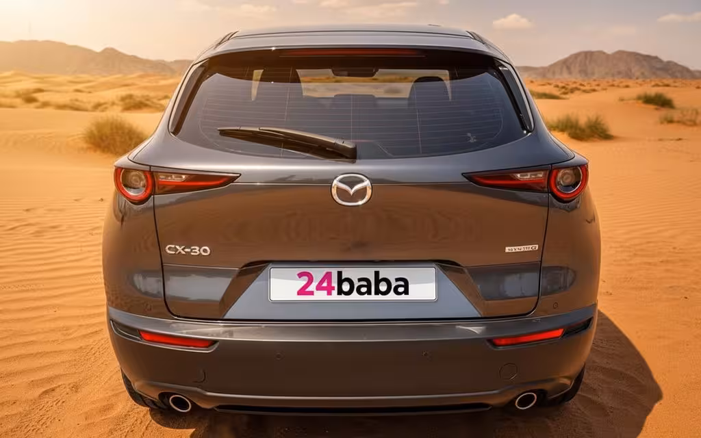 Mazda Cx 30 2025 Grey rear view showing taillights – rental in Dubai