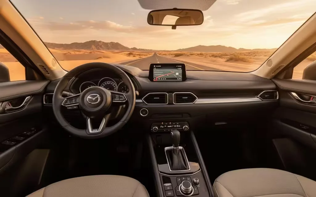 Mazda Cx 5 2021 dashboard and infotainment – rental in Dubai