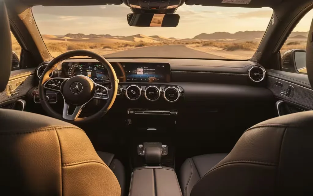 Mercedes A200 2023 interior view showing trim