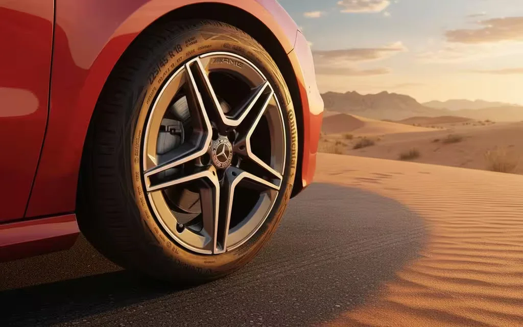 Mercedes A220 2022 alloy wheel close up