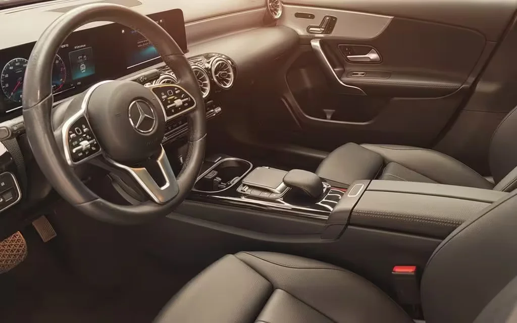 Mercedes A220 2022 dashboard and infotainment