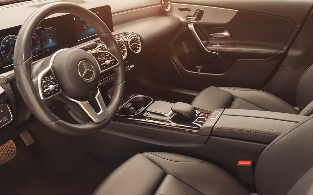 Mercedes A220 2022 dashboard and infotainment
