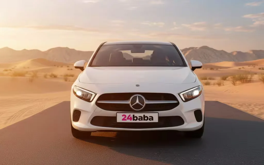 Mercedes A220 2025 White front view with headlights