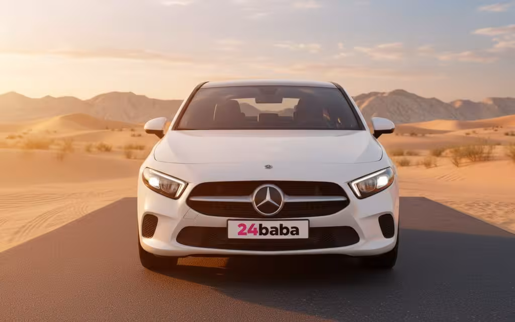 Mercedes A220 2025 White front view with headlights