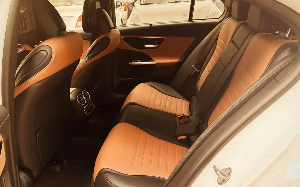 Mercedes C300 2023 leather seats and cabin – rental in Dubai