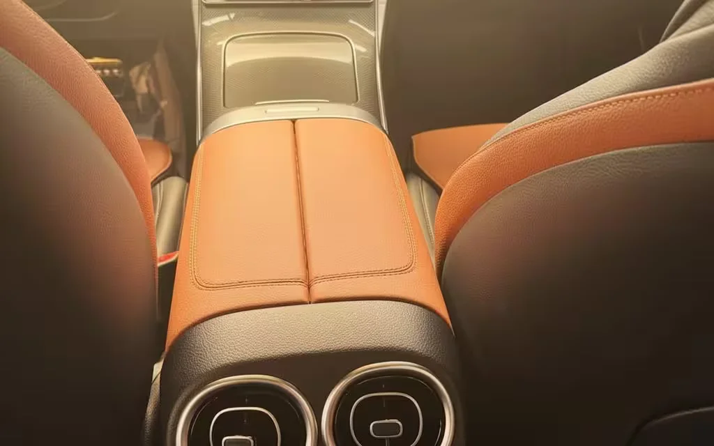 Mercedes C300 2023 interior view showing trim – rental in Dubai