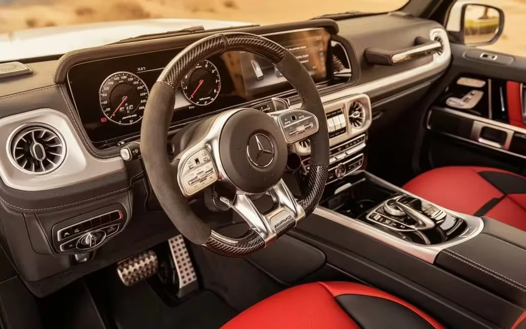 Mercedes G63 2022 alloy wheel close up – rental in Dubai