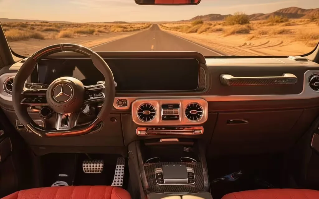Mercedes G63 2025 interior view showing trim