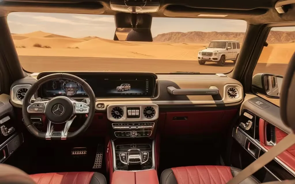 Mercedes G63 2025 interior view showing trim