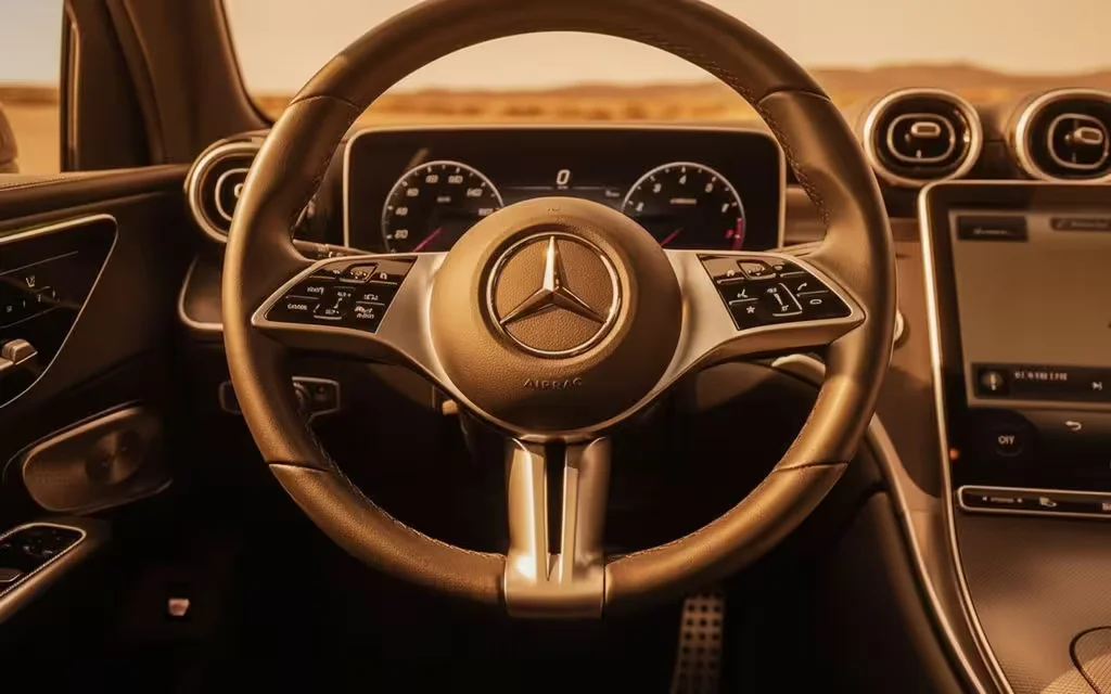Mercedes Glc300 2024 interior view showing trim