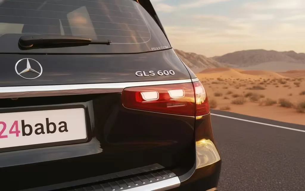 Mercedes Maybach 2024 Black rear view showing taillights – rental in Dubai